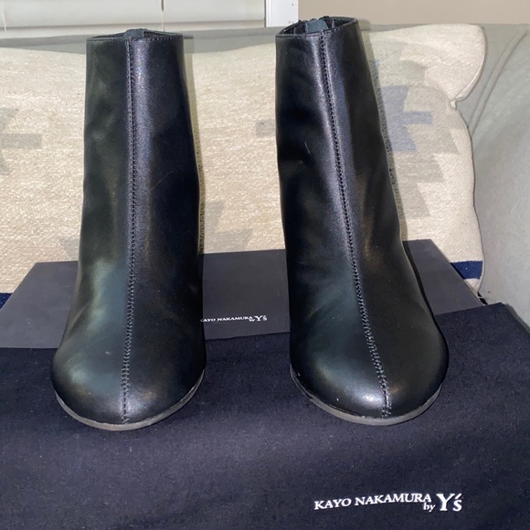 KAYO NAKAMURA by Y's SOFT SMOOTH BOOTS clear/wood US 6.5 NWB RARE - Picture 6 of 14